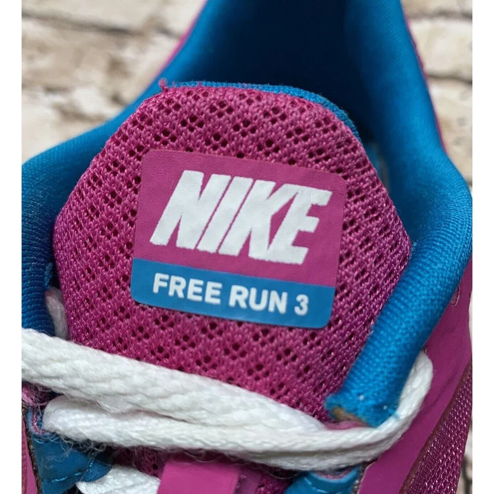 Nike Youth Free Run 3 Pink Athletic Sneaker MN# 512098-602 US Size 5Y Preowned